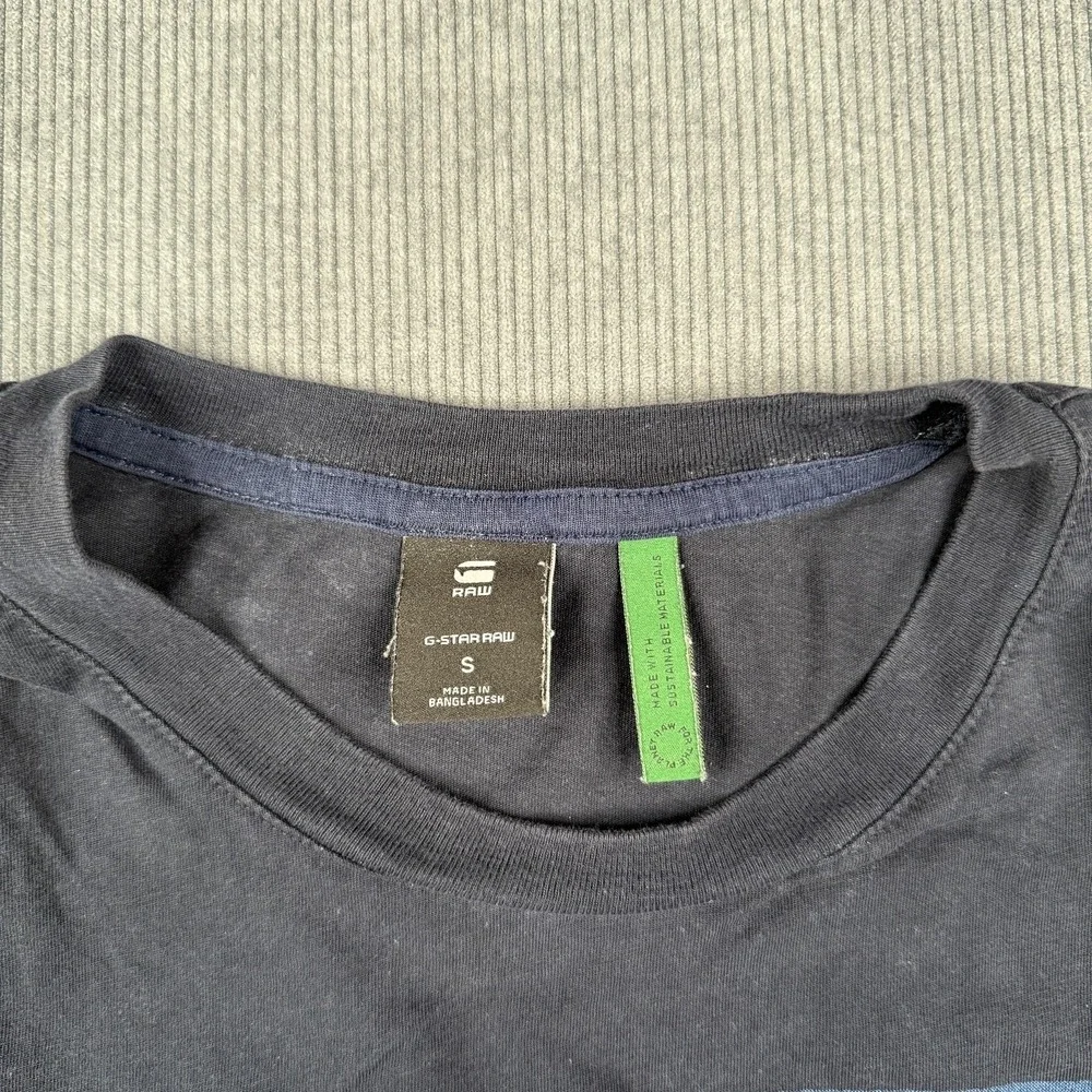 G-Star RAW Rijks Graphic T-shirt in dark blue cotton Sz‎ S black